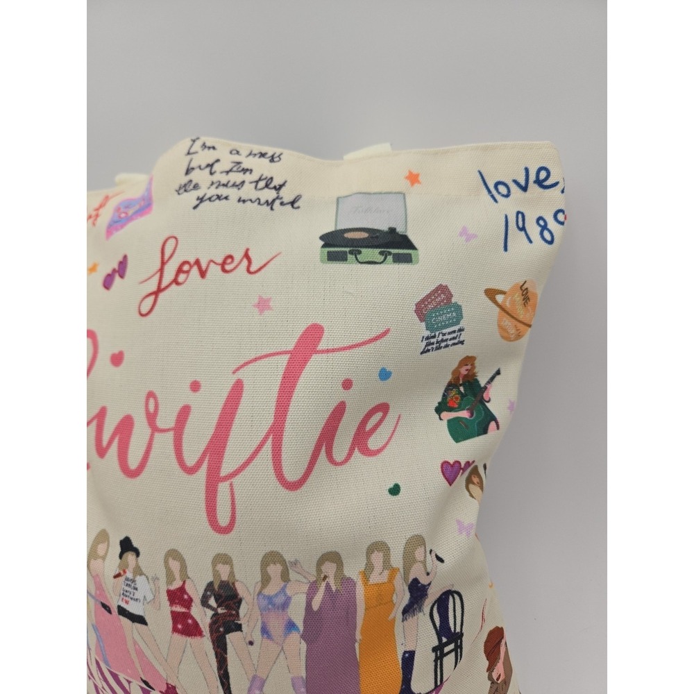 Taylor Swift Eras Tour Canvas Tote Bag Makeup Bag 2 Keychains 48 Stickers NEW - Picture 4 of 16